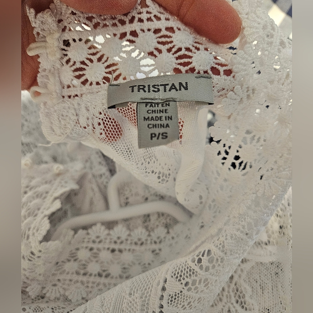 Tristan Delicate White Lace Blouse - Picture 6 of 7